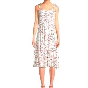 LOVE ADY
​Smocked Floral-Print Tiered Dress
